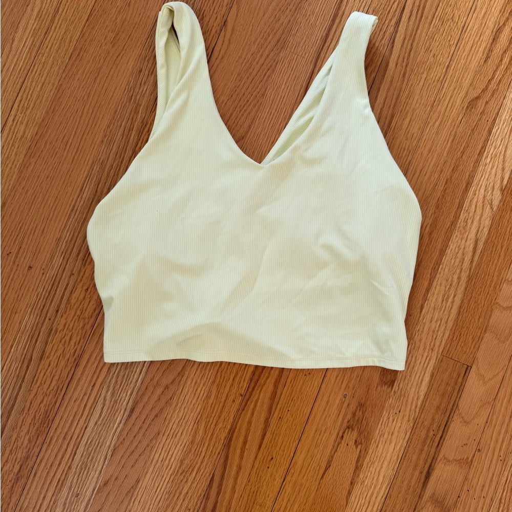 Cream V-Neck Crop Top